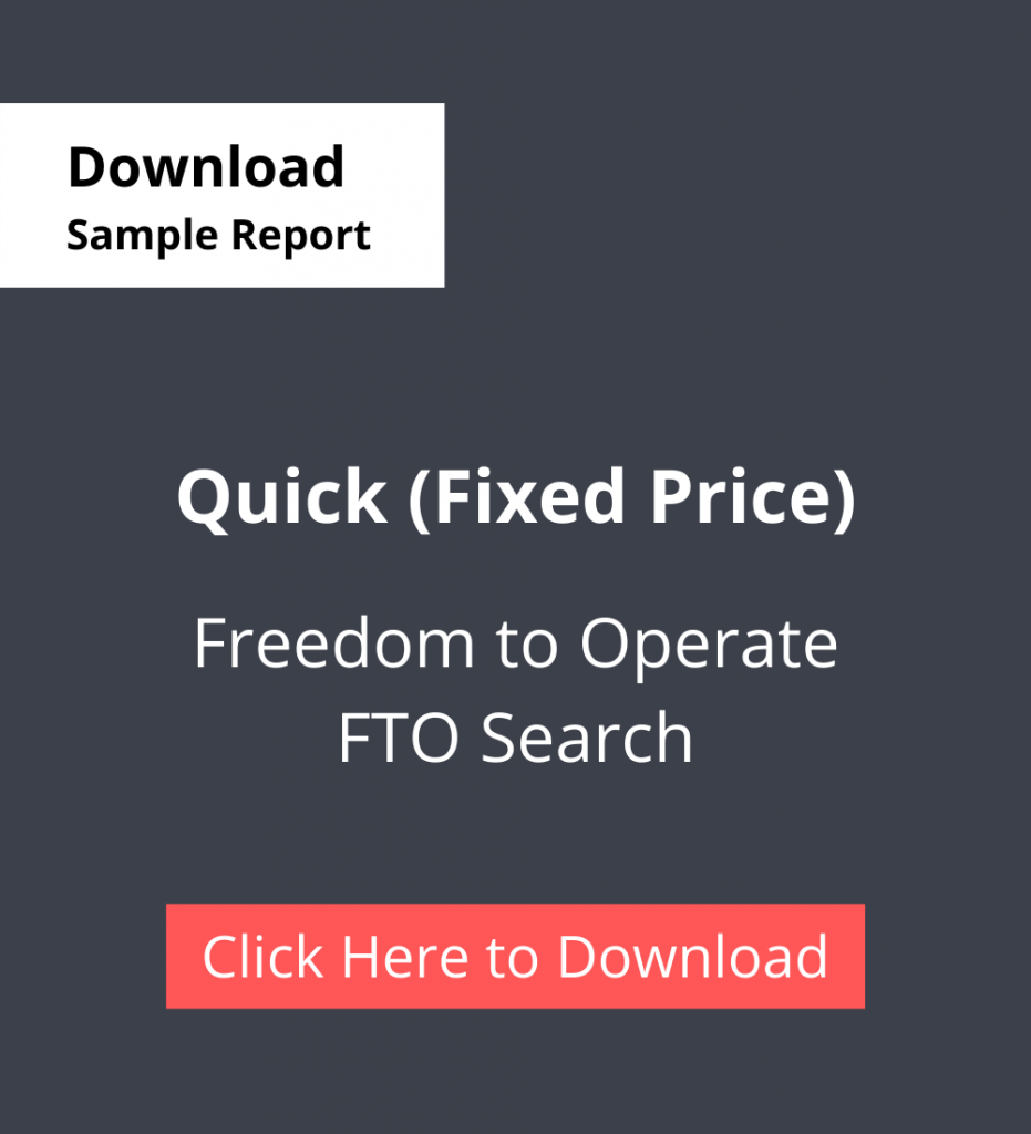 TPSF Sample Report Freedom to Operate FTO Search Quick (Fixed Price)