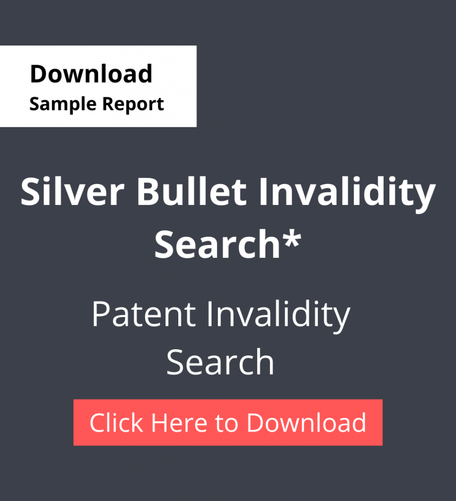 TPSF Sample Report Patent Invalidity Search Silver Bullet Invalidity search